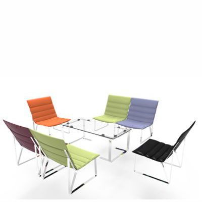Capri Lounge Chair Chrome Frame Apple