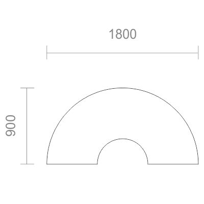 Podz Kidney Table 1800W x 900D