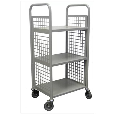 Small Perforated Library Trolley
