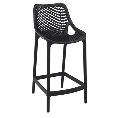 Capri Lounge Chair Chrome Frame Black