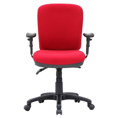 Como Chair Steel 4 Fin Leg Red