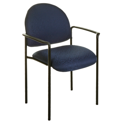 Stacker Visitor Chair Navy with Arms