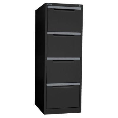 Filing Cabinet 4 Drawer Grey With Lock