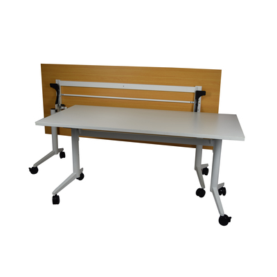 Proton Rectangle Boardroom Table Chrm/Wh