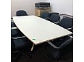 Proton Boatshape Boardroom Table Chrm/Wh