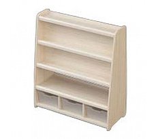 Double Sided Book Display 3 Drawers