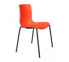 Acti Visitor Chair Black 4 Legs Orange