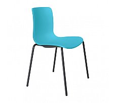 Acti Visitor Chair Black 4 Legs Teal