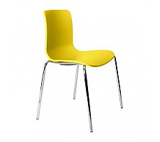 Acti Visitor Chair Chrome 4 Leg Yellow