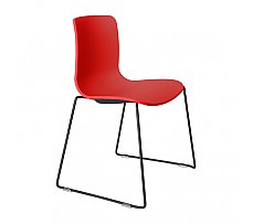Acti Visitor Chair Black Sled Red