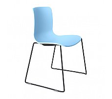 Acti Visitor Chair Black Sled Pale Blue