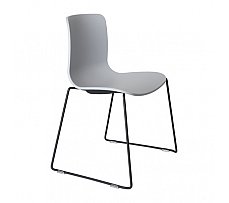 Acti Visitor Chair Black Sled Light Grey