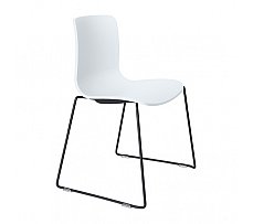 Acti Visitor Chair Black Sled White