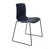Acti Visitor Chair Black Sled Navy Blue