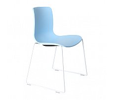 Acti Visitor Chair Chrome Sled Pale Blue