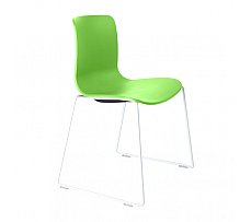 Acti Visitor Chair Chrome Sled Green