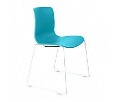 Acti Visitor Chair Chrome Sled Teal