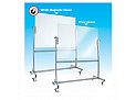 Mobile Clear Glass Whiteboard 1200 x 900