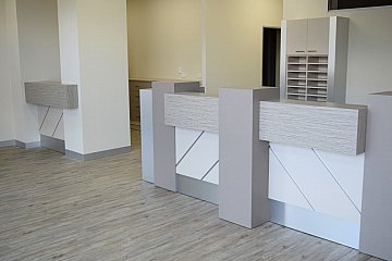City Clinic, custom reception counter manufactured to specification