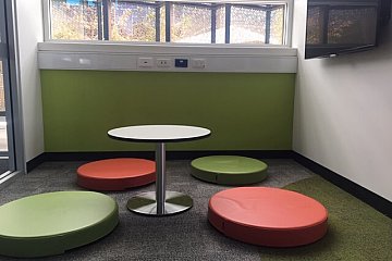 Ocean View College, Lilypad floor seating with custom coffee table