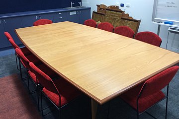 Kadina Memorial School, boatshape timber veneer boardroom table