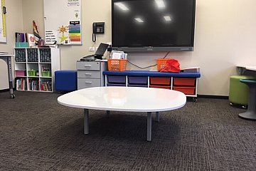 Tanunda Primary, custom Primary Whiteboard Ideas table & Podz storage ottoman