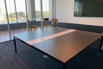 Atura Hotel Adelaide Airport, custom Loop frame with square top, contrasting feature strip and power dock