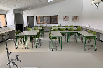 Hallet Cove R-12, Custom Lab tables & Mata stools