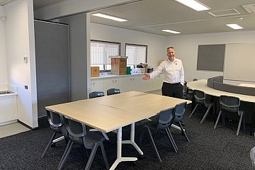 Southern Montessori School, Titan flip tables with Ergostack student chairs