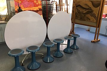 Kapunda High, Focus stools with iFlip round whiteboard tables