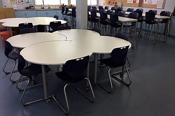 Kapunda High, Mata cantilever chairs with Podz mobile Crescent tables