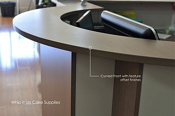Whip It Up, Custom Omega Reception Counter 